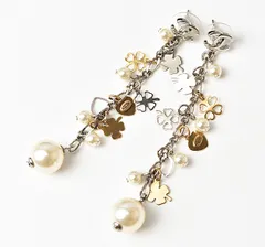 ピアス CHANEL クローバー/ハートモチーフ シルバー/ゴールド