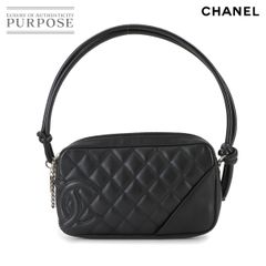 新品同様 シャネル CHANEL カンボンライン ショルダー バッグ ラムスキン ブラック A25175 Cambon Line Shoulder Bag 90287312