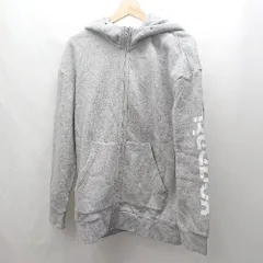 ◇ ⊇ Reebok リーボック 裏起毛 袖ロゴ 長袖 パーカー サイズX0 グレー レディース E  【1503310014747】