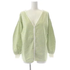 スナイデル snidel 22SS ORGANICS ボーダーカットトップス カットソー 長袖 F 緑 グリーン アイボリー /MF ■OS