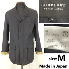 美品/三陽商会/日本製★BURBERRY BLACK LABEL/バーバリーブラックレーベル★春秋チェスターコート【メンズM/黒】ロング丈ジャケット/アウター/jumper◆BJ082-h