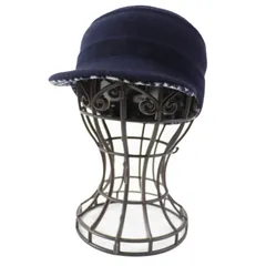 未使用品◎Christian Dior クリスチャンディオール 21DCH918I100 ウール シルク オブリーク キャップ ダークネイビー 57 イタリア製 正規品 レディース 定価126,500円