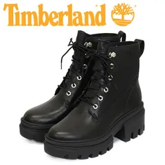Timberland (ティンバーランド) A41S7 EVERLEIGH LACEUP エヴァーリー 6インチレースアップブーツ レディース Black TB439 US7-約24.0cm