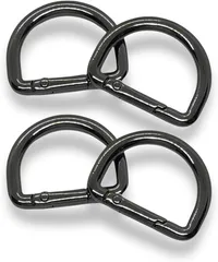 FeasibleSite スマホショルダー用 Ｄカン 後付け 4個(ガンメタル,  内径2.5cm)