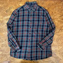 UNIQLO フランネル チェックシャツ XL ユニクロ ネルシャツ 長袖 ロングスリーブ アメカジ 古着 USED