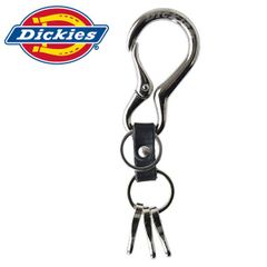 ディッキーズ キーホルダー 《01ブラック》新品 未使用Dickies カラビナ バイク 車 合金 牛革 3連フック【H4J】【メール便4】ファッション メンズ