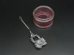 ■美品■ ANTEPRIMA アンテプリマ PVCワイヤー バッグモチーフ ストラップ キーホルダー バッグチャーム シルバー系 DI4062