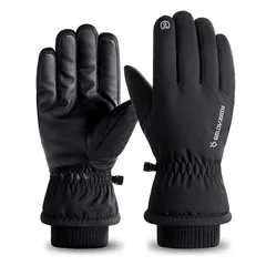 SunGoddy アウトドアグローブ 防寒 手袋 メンズ 裏起毛 タッチパネル対応 滑り止め 防水 防風 防寒 手袋 バイク 登山 釣り 通勤通学 スキー 作業用 冬用 暖かい ユニセックス ブラック