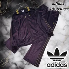 adidas アディダス ジャージ コーポレート ロゴ セットアップ 茶色 金 セットアップ 上下 刺繍 トラックジャケット トラックパンツ サイズ M