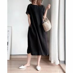 新品タグ付き☆ビアズリー リネンレーヨン テントワンピ サイズ0