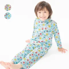 kidsforet JR新幹線電車総柄長袖パジャマ b55792