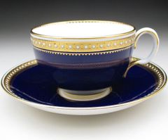 コープランド コバルト金彩ジュール カップ＆ソーサー アンティーク 1900年 (d)