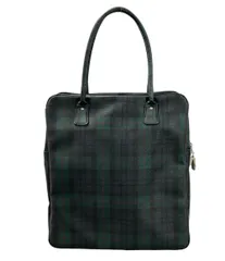 良品 希少 ポーター B印 ボストン ブリーフバッグ グリーン チェック柄 PORTER（ポーター）の「PORTER×B印 YOSHIDA / 別注 “JFK
