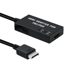 HDMI変換接続コンバーター-PS/PS2対応-ブラック 4:3から16:9変換可能 アスペクト比切り替えスイッチ内蔵 HDTVからHDMI変換アダプターケーブル PS1/PS2専用 Mcbazel