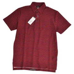 美品 エトロ ETRO シャツ ポロシャツ ボーダー 鹿の子 半袖 ショートスリーブ コットン トップス メンズ S ボルドー/ネイビー