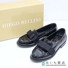 DIEGO BELLINI ディエゴベリーニ エナメル グログランリボン ローファー D2733 ブラック サイズ36 23cm 19k358-5のサムネイル