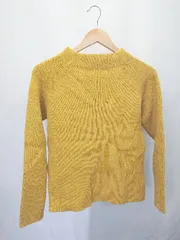 ◇ ⊆ SHE MO SHELLY シーモシェリー ボトルネック 長袖 ニット サイズ表記なし マスタード レディース E  【1410230007127】