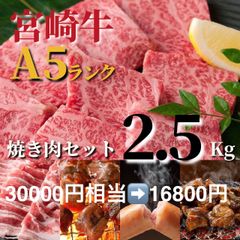 宮崎牛焼肉2.5kgセット A5ランク【3万円相当】