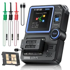 FNIRSI LCR-P1 トランジスタテスター ボータブル 多機能 ESRメーター LCRテスター カラフルディスプレイ 赤外線デコード 自動検出 ダイオード/トランジスタ/三極/コンデンサ抵抗用 テストボード差し替え可能