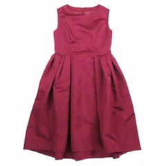 Chesty チェスティ サテン ワンピース ノースリーブ ひざ丈 ドレス OW514 サイズ1 M ワインレッド レディース 【中古】