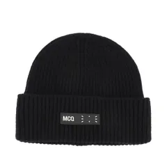McQ(マックキュー)Alexander McQueen アレキサンダー マックイーン ロゴ ニットキャップ ビーニー ブラック