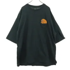 Design Tshirts Store graniph デザインティーシャツストアグラニフ 刺繍 半袖 Tシャツ L ブラック メンズ 古着