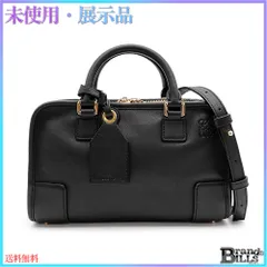 T1382 未使用☆ ロエベ ハンドバッグ アマソナ38 レザー ブラック