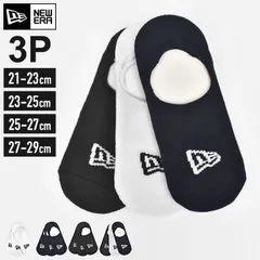 靴下 フットカバー 3足組 ニューエラ NEWERA 21-23cm 23-25cm 25-27cm 27-29cm メンズ レディース ジュニア キッズ ソックス くるぶし アンクル 脱げない スニーカー 白 黒 ワンポイント シンプル 3Pセット