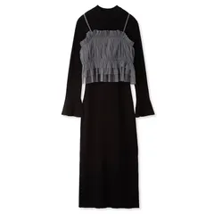 [スナイデル] チュール&ニットワンピ SWNO235191 レディース BLK 1