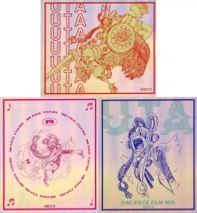 【中古】シール・ステッカー ウタ オーロラステッカー 3枚セット 「ワンピース FILM RED」 劇場グッズ