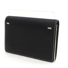 Paul Smith / ポールスミス ◆カードケース/名刺入れ/レザー/ロゴ/ブラック×ホワイト 【カード/パス/定期/Suica/スイカ/ICOCA/イコカ/保険証】 メンズファッション【中古】  【メール便可】