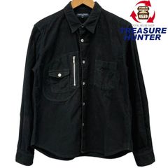 COMME des GARCONS HOMME ギミックシャモアシャツ HP-B048 サイズL ブラック コムデギャルソンオム 【100061675006】