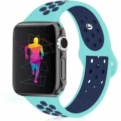 【人気商品】2 1 3 Series 2色 4 シリコン製 5 41mm対応 6 40 7 38 SE ベルト バンド ミント バンド × アップルウォッチ ロイヤルブルー Watch Sサイズ Apple