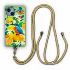 [AQUOS sense4 lite/sense4 basic] iPhoneSE 第2世代 第3世代 ケース スマホショルダー スマホケース アイフォン15 14 13 12 スマホケース 背面保護 カバー 動物 アニマル柄 斜め掛け レモンとカワセミ