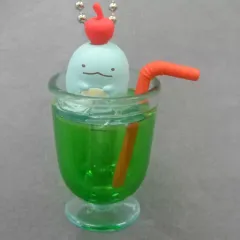 【中古】キーホルダー・マスコット(キャラクター) とかげ(メロンソーダ) すみっコカフェチャーム 「一番くじ すみっコぐらし～まったりすみっコタイム～」 F賞