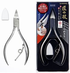 関の刃物 ニッパーつめきり 匠の技 グリーンベル 爪切り 足の爪 巻き爪 変形爪 手の爪 楽に切れる キャップ付き ネイルクリッパー