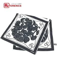 CHANEL シャネル スカーフ ロゴ カメリア シルク ブラック