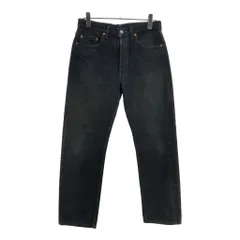 90年代 USA製 Levi's リーバイス 501 デニムパンツ 後染め ブラック(メンズ W32 L32)中古 古着 V0622