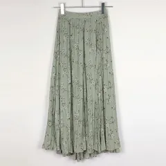 COCO DEAL 花柄 ランダムプリーツ ロングスカート