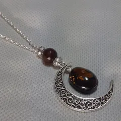 444.黒珊瑚(ブラックコーラル)と瑪瑙のネックレス