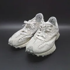 ◇ new balance MS327SBC ピッグスキンスエード Nロゴ レザー スニーカー サイズ23.5 オフホワイト レディース E  【1305290024224】