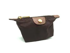 ■美品■ LONGCHAMP ロンシャン ル プリアージュ ナイロン ミニポーチ マルチケース 小物入れ レディース ブラウン系 DJ2770