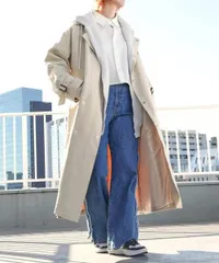 新品 未使用 タグ付き PAGEBOYLIM ページボーイリム ルーズトレンチ トレンチコート アウター オーバーシルエット ゆったり PBL27001TS ベージュ フリーサイズ レディース 春 ゴーゴー古着久喜倉庫店 12 No.北7H