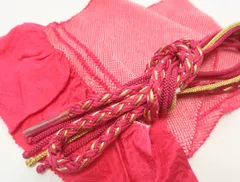 【着物】和装小物 帯揚げ帯締めセット 帯揚 帯締 振袖用 総絞り 丸組 金糸 24W-5077