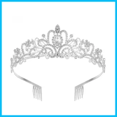 【人気商品】YINKE ティアラ 王冠 ヘアアクセサリー パール ティアラ 誕生日 卒業式 ページェント 写真撮影 ウエディングドレスアクセサリー 女性の髪飾り 結婚式 子供＆大人用 (スタイル2)