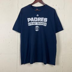 MLB PADRES パドレス ロゴ Tシャツ 古着 メンズXL ネイビー 紺【f240416012】