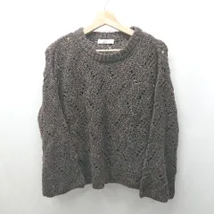 ◇ ⊂ SENSE OF PLACE メッシュニット 長袖 ニット サイズ表記なし ブラウン レディース E  【1506300029240】