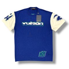 国内正規 LOUIS VUITTON インタルシア クルーネック ニット Tシャツ ルイヴィトン RM232 CFD HPN94W ブルー系 S  94178A3