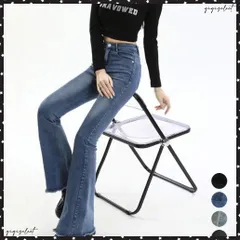 セミフレアデニムパンツ美脚フリンジパンツ 脚長パンツ ハイウエストブーツカットパンツ ジーンズジーパン ストレッチデニム タイトスリムパンツ ヴィンテージ風パンツ セミフレアデニム春 着やせロングパンツ Y2K韓国コーデ夏