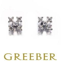 ミキモトペルリータ ピアス ダイヤ 0.02ct/0.02ct  クロス K18WG/Pt900  #170807